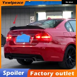 BMW E90 3シリーズ 2006-11 ABS 素材プライマーカラー PSM スタイル リア トランク リップ スポイラー ウイング - Unpainted