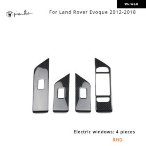 ランドローバー RHD イヴォーク 2012-2018 インテリア モールディングアクセサリーカーボン スタイル ギア シフト パネル センター コンソール 装飾 - Electric windows