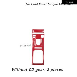 ランドローバー RHD イヴォーク 2012-2018 インテリア モールディングアクセサリーカーボン スタイル ギア シフト パネル センター コンソール 装飾 - Without CD4
