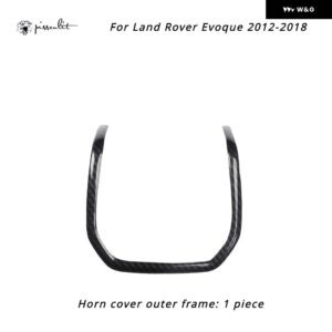 ランドローバー RHD イヴォーク 2012-2018 インテリア モールディングアクセサリーカーボン スタイル ギア シフト パネル センター コンソール 装飾 - Horn cover outer