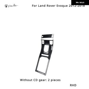 ランドローバー RHD イヴォーク 2012-2018 インテリア モールディングアクセサリーカーボン スタイル ギア シフト パネル センター コンソール 装飾 - Without CD