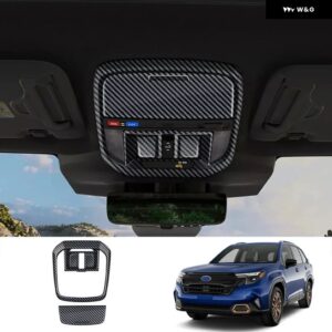 スバル フォレスター 2025 ABS インテリア ACCESSORIE 車 フロントリア ルーフ読書灯ランプスイッチランプ シェード パネル - front　abs　carbon