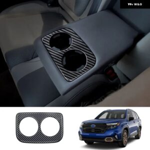 スバル フォレスター 2024 2025 ABS カーボン インテリア センター CONLOSE 後列シートウォーターカップ ホルダー PANL - abs　carbonfiber