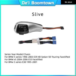 BMW LED ギアノブ シフト シフター レバー 1 3 5 6シリーズ E90 E60 E46 85 E86 E39 E53 E92 E87 E93 E83 X1 X3 Z4 E89 カーアクセサリー - E38 E39 E53 Silver