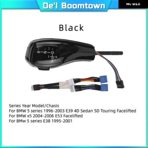 BMW LED ギアノブ シフト シフター レバー 1 3 5 6シリーズ E90 E60 E46 85 E86 E39 E53 E92 E87 E93 E83 X1 X3 Z4 E89 カーアクセサリー - E38 E39 E53 Black
