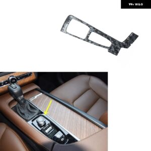 ボルボ XC90 2015 16 17 18 19 20 21 22 23 プラスチック 黒木目調 装飾 アクセサリー インテリア ギア トリム ステッカー - Type A Gear