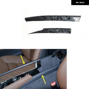 ボルボ XC90 2015 16 17 18 19 20 21 22 23 プラスチック 黒木目調 装飾 アクセサリー インテリア ギア トリム ステッカー - Side gear