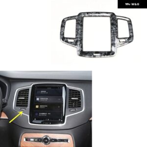 ボルボ XC90 2015 16 17 18 19 20 21 22 23 プラスチック 黒木目調 装飾 アクセサリー インテリア ギア トリム ステッカー - Center console