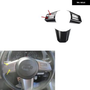 スバル レガシィ リバティ 2010-2014 右ハンドル プラスチック カーボン スタイル 装飾 アクセサリー インテリア ギア ステッカー - typea　steering　wheel