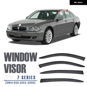 BMW 740LI E66 F02 G12 G70 ウィンドウバイザー アクセサリーブライトストリップウィンド ディフレクター バイザー レインガードドアバイザー - E66