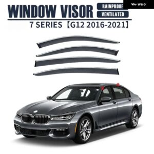 BMW 740LI E66 F02 G12 G70 ウィンドウバイザー アクセサリーブライトストリップウィンド ディフレクター バイザー レインガードドアバイザー - G122