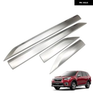 スバル フォレスター SK 2019 2020 ABSサイドドアラインドアボディモールドカバー トリム 装飾 カーアクセサリー - ABS　silver　A