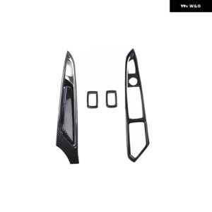 BMW X5 F15 2014-18 右ハンドル ABS カーボン スタイル 装飾 アクセサリー インテリア トリム ステッカー - Windows control pane