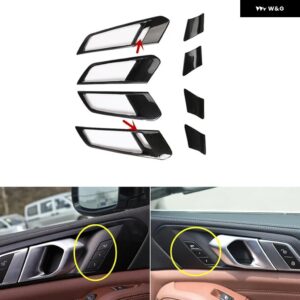 BMW X5 G05 2019-22 プラスチック カーボン スタイル 装飾 アクセサリーカー インテリア ギアドア トリム ステッカー - TypeB Door handle