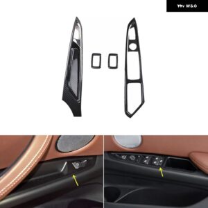 BMW X6 F16 2015-19 右ハンドル プラスチック カーボン スタイル 装飾 アクセサリー インテリア トリム ステッカー - Windows control pane