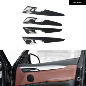 BMW X6 F16 2015-19 右ハンドル プラスチック カーボン スタイル 装飾 アクセサリー インテリア トリム ステッカー - Type A door trims