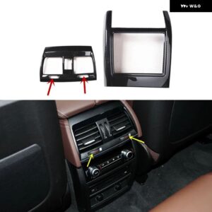 BMW X6 F16 2015-19 右ハンドル プラスチック カーボン スタイル 装飾 アクセサリー インテリア トリム ステッカー - B Rear air outlet