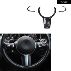 BMW X6 F16 2015-19 右ハンドル プラスチック カーボン スタイル 装飾 アクセサリー インテリア トリム ステッカー - TypeB steering wheel