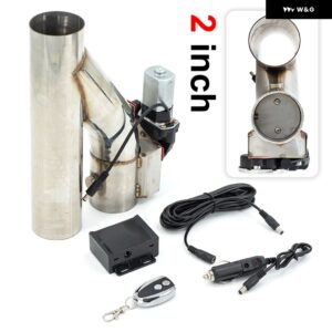 スバル 2 2.25 2.5 2.75 3インチ SS304 ヘッド Y パイプ カットアウト 電気排気カットアウト キャットバックダウン パイプ - 2inch(50mm)