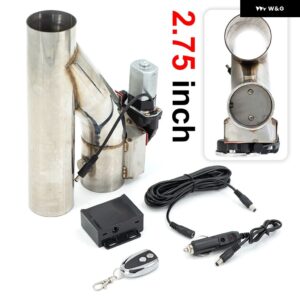 スバル 2 2.25 2.5 2.75 3インチ SS304 ヘッド Y パイプ カットアウト 電気排気カットアウト キャットバックダウン パイプ - 2.75　inch(70mm)