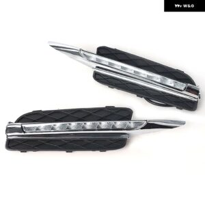 BMW X-CAR 車 LED フロント バンパー DRL デイタイム ランニングライト フォグ ヘッドランプ ライトカバー スタイリング X5 E70 2007 2008 2009 2010 - 1 Pair-8LED
