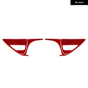 テスラ モデルY 2020+ モデル3 2017-2022 レッドカーボン テールライト 充電ポートランプアイブロウ パネル カバー トリム ステ - red