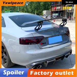 アウディ BMW GT リア トランク スポイラー ウイング A3 A4 A5 A6 F30 G20 F10 G30 M3 F80 M4 M5 カーボン - Glossy Black