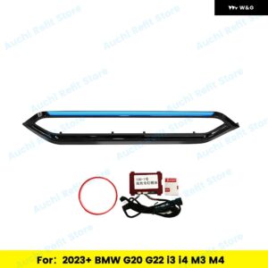 BMW 11色車 LEDベント 2023 + G20 G22 G80 G82 I3 I4 M3 M4 自動センター コンソール エア アウトレット 装飾 ランプ アンビエントライト - black