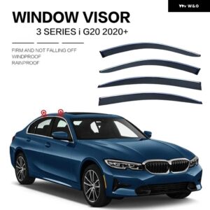 BMW 3シリーズ 320I E46 E90 F30 G20 ウィンドウバイザー アクセサリー フロントガラス ディフレクター サンガード レインベント カバー トリム ブライト - G20