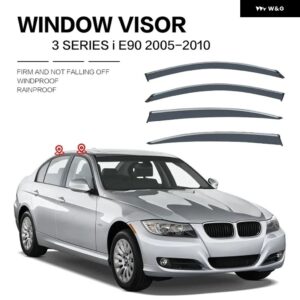 BMW 3シリーズ 320I E46 E90 F30 G20 ウィンドウバイザー アクセサリー フロントガラス ディフレクター サンガード レインベント カバー トリム ブライト - E90