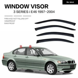 BMW 3シリーズ 320I E46 E90 F30 G20 ウィンドウバイザー アクセサリー フロントガラス ディフレクター サンガード レインベント カバー トリム ブライト - E46