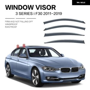 BMW 3シリーズ 320I E46 E90 F30 G20 ウィンドウバイザー アクセサリー フロントガラス ディフレクター サンガード レインベント カバー トリム ブライト - F30