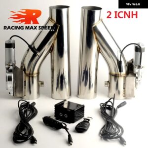 スバル 2 2.25 2.5 2.75 3インチ SS304 Y パイプ カットアウト 1 サイクル 2 電動排気キャットバックダウン パイプ 排気 - 2.0inch