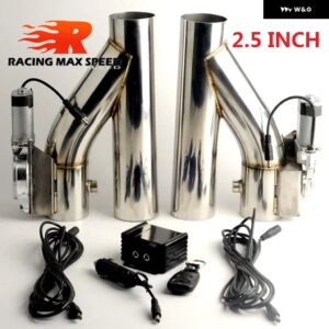 スバル 2 2.25 2.5 2.75 3インチ SS304 Y パイプ カットアウト 1 サイクル 2 電動排気キャットバックダウン パイプ 排気 - 2.5inch