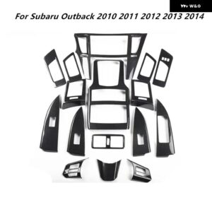 スバル アウトバック 10-2014 カーボン スタイル アクセサリー 室内 装飾 ステッカー ABS 美化パッケージ中央 制御 - lhd