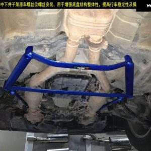 スバル フロントストラットバー トライベッカ 2007-11 アクセサリー シャーシ補強ボディ強化プルロッドバー - D