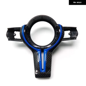 BMW カーボン ステアリングホイール カバー を交換 M スポーツ M3 M4 M5 M6 F80 1 3 4シリーズ X3 X4 F80 F82 F12 F30 F31 F32 F33 F34 F36 - Deep Blue