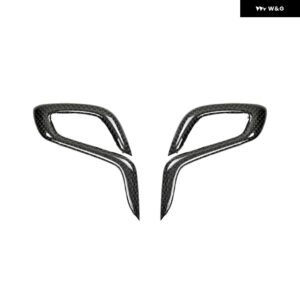 BMW リアルレッド カーボン自動 シフト ギアノブ トリム カバー カスタム アクセサリー F90 M5 F97 X3M F98 X4M 2019-2023 - Black Carbon Fiber