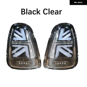 BMW 2PC LED テールライト ミニクーパー R56 R57 R58 R59 07-2013 ライト現場フォグブレーキリアウィンカー テールランプ - 2007-13 Black Clear