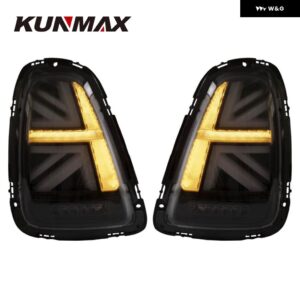 BMW 12Vペアカーライトの ミニクーパー R56 R57 2007-2013 ブレーキリアライト テールランプ自動 LED ライト テールライト - 2007-13 Smoke