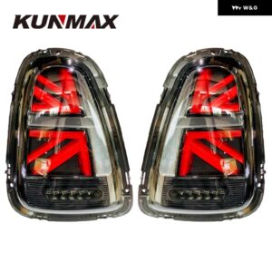 BMW 12Vペアカーライトの ミニクーパー R56 R57 2007-2013 ブレーキリアライト テールランプ自動 LED ライト テールライト - 2007-13 Black Red