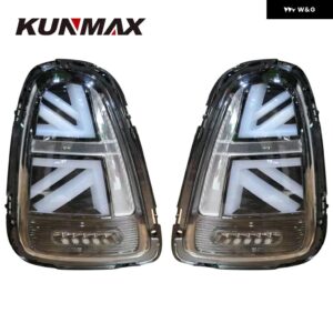 BMW 12Vペアカーライトの ミニクーパー R56 R57 2007-2013 ブレーキリアライト テールランプ自動 LED ライト テールライト - 2007-13 Black Clear