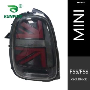 BMW 2X テールライト MINI F55 F56 2013-2021 LED ダイナミックウィンカー プラグアンドプレイテール ランプリバースフォグ テールライト - red black