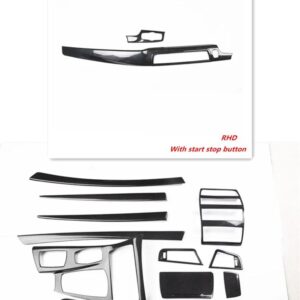 BMW 5シリーズ F10 523LI 520LI 525LI 2011-2016 アクセサリー カーボン インテリア 装飾 ギアエア アウトレット ハンドル ABS ステッカー - with start-stop RHD