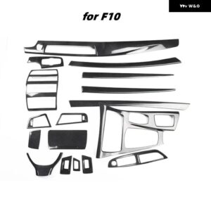 BMW 5シリーズ F10 523LI 520LI 525LI 2011-2016 アクセサリー カーボン インテリア 装飾 ギアエア アウトレット ハンドル ABS ステッカー - with start-stop-1