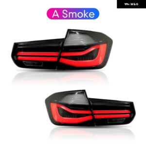 BMW 2個のフルLED テールライト F35 F30 318I 318LI 320I 3シリーズ 2013-18 ウインカー付きシーケンシャル指示ー - A Smoker 2PCs