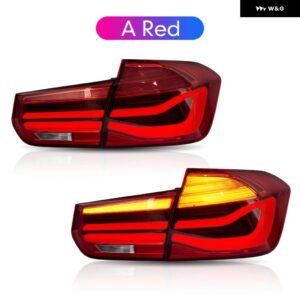 BMW 2X テールライト を見る F35 F30 318I 318LI 320I 3シリーズ 2013-18 LED ダイナミックウィンカー プラグアンドプレイランプテール - A Red 2PCs