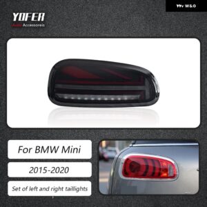 BMW テールライト ミニ F54 2015-2020 LED テールライト ダイナミック情報ウインカーカーアクセサリー - Black