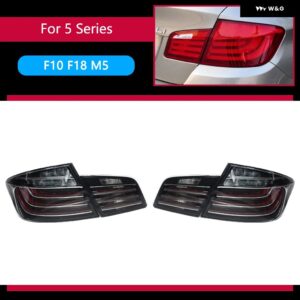 BMW カー スタイリング F10 テールライト 2010-2016 F18 テールランプ 525I 530I 520I LED テールライト DRL ブレーキリバース自動車アクセサリー - smoke