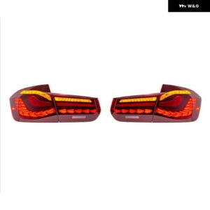 BMW 2X テールライト を見る F30 2013-18 LED ブレーキ流れる水フリッカーテールランプフォグリバース テールライト プラグアンドプレイ - Red